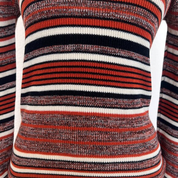 70's Pullover Sweater - Collared - Exclusive Imports - Striped - Size Small - Picture 6 of 10